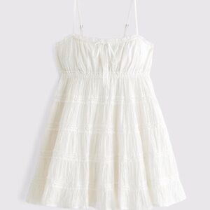 Abercrombie & Fitch Cream Tiered Dress